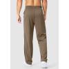 imageG Gradual Mens Athletic Sweatpants with Zipper Pockets Lightweight Quick Dry Mesh Workout Pants Open Bottom for CasualBrown