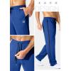 imageG Gradual Mens Athletic Sweatpants with Zipper Pockets Lightweight Quick Dry Mesh Workout Pants Open Bottom for CasualDark Blue