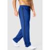 imageG Gradual Mens Athletic Sweatpants with Zipper Pockets Lightweight Quick Dry Mesh Workout Pants Open Bottom for CasualDark Blue