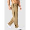 imageG Gradual Mens Athletic Sweatpants with Zipper Pockets Lightweight Quick Dry Mesh Workout Pants Open Bottom for CasualKhaki