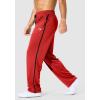 imageG Gradual Mens Athletic Sweatpants with Zipper Pockets Lightweight Quick Dry Mesh Workout Pants Open Bottom for CasualRed