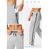 imageG Gradual Mens Athletic Sweatpants with Zipper Pockets Lightweight Quick Dry Mesh Workout Pants Open Bottom for CasualSilvery Gray