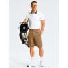 imageG Gradual Mens Casual Shorts 9 Lightweight Golf Shorts for Men Stretch with 3 Pockets Quick Dry Breathable Work ShortsDark KhakiXL