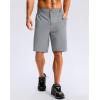 imageG Gradual Mens Casual Shorts 9 Lightweight Hiking Golf Zipper Pockets StretchCloudy Grey