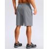imageG Gradual Mens Casual Shorts 9 Lightweight Hiking Golf Zipper Pockets StretchCloudy Grey