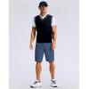 imageG Gradual Mens Casual Shorts 9 Lightweight Hiking Golf Zipper Pockets StretchHaze Blue