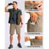 imageG Gradual Mens Casual Shorts 9 Lightweight Hiking Golf Zipper Pockets StretchLight Khaki