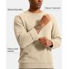 imageG Gradual Mens Fleece Lined Crewneck Sweatshirt Midweight Regular Fit Athletic Workout Warm Pullover Sweater ShirtsKhaki