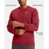 imageG Gradual Mens Fleece Lined Crewneck Sweatshirt Midweight Regular Fit Athletic Workout Warm Pullover Sweater ShirtsRed