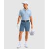 imageG Gradual Mens Golf Dress Shorts 7 Inch Inseam Lightweight Quick Dry Chino Casual Work Shorts for Men with 4 PocketsSlate Blue
