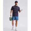 imageG Gradual Mens Golf Shirt Dry Fit Moisture Wicking Perfomance Short Sleeve Striped Polo Shirts for Men Dressy CasualWide Navy Stripe