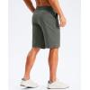 imageG Gradual Mens Golf Shorts 11 Long with 4 Pockets Lightweight Knee Length Elastic Waist Quick Dry Casual Dress Work ShortsGrey Sage