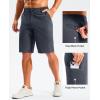 imageG Gradual Mens Golf Shorts 11 Long with 4 Pockets Lightweight Knee Length Elastic Waist Quick Dry Casual Dress Work ShortsIron Grey