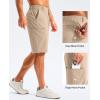 imageG Gradual Mens Golf Shorts 11 Long with 4 Pockets Lightweight Knee Length Elastic Waist Quick Dry Casual Dress Work ShortsLight Khaki