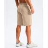 imageG Gradual Mens Golf Shorts 11 Long with 4 Pockets Lightweight Knee Length Elastic Waist Quick Dry Casual Dress Work ShortsLight Khaki