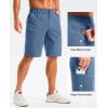 imageG Gradual Mens Golf Shorts 11 Long with 4 Pockets Lightweight Knee Length Elastic Waist Quick Dry Casual Dress Work ShortsSlate Blue