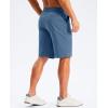 imageG Gradual Mens Golf Shorts 11 Long with 4 Pockets Lightweight Knee Length Elastic Waist Quick Dry Casual Dress Work ShortsSlate Blue