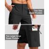 imageG Gradual Mens Hiking Cargo Shorts with 4 Zipper Pockets 9 Quick Dry Lightweight Casual Work Shorts for Men Golf FishingBlack