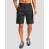 imageG Gradual Mens Hiking Cargo Shorts with 4 Zipper Pockets 9 Quick Dry Lightweight Casual Work Shorts for Men Golf FishingBlack