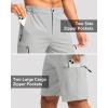 imageG Gradual Mens Hiking Cargo Shorts with 4 Zipper Pockets 9 Quick Dry Lightweight Casual Work Shorts for Men Golf FishingBright Grey