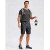 imageG Gradual Mens Hiking Cargo Shorts with 4 Zipper Pockets 9 Quick Dry Lightweight Casual Work Shorts for Men Golf FishingGrey Camo
