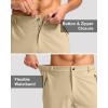 imageG Gradual Mens Hiking Cargo Shorts with 4 Zipper Pockets 9 Quick Dry Lightweight Casual Work Shorts for Men Golf FishingKhaki
