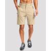 imageG Gradual Mens Hiking Cargo Shorts with 4 Zipper Pockets 9 Quick Dry Lightweight Casual Work Shorts for Men Golf FishingKhaki