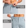 imageG Gradual Mens Hiking Cargo Shorts with 4 Zipper Pockets 9 Quick Dry Lightweight Casual Work Shorts for Men Golf FishingLight Grey