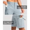 imageG Gradual Mens Hiking Cargo Shorts with 4 Zipper Pockets 9 Quick Dry Lightweight Casual Work Shorts for Men Golf FishingLight Grey