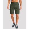 imageG Gradual Mens Hiking Cargo Shorts with 4 Zipper Pockets 9 Quick Dry Lightweight Casual Work Shorts for Men Golf FishingOarmy Green