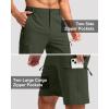 imageG Gradual Mens Hiking Cargo Shorts with 4 Zipper Pockets 9 Quick Dry Lightweight Casual Work Shorts for Men Golf FishingOarmy Green
