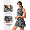 imageG Gradual Tennis Dress for Women Golf Outfits with Shorts and Pockets Sleeveless Active Exercise Athletic Dresses for WomenBlack Flower
