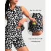 imageG Gradual Tennis Dress for Women Golf Outfits with Shorts and Pockets Sleeveless Active Exercise Athletic Dresses for WomenBlack Flower