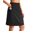 imageG Gradual Womens 20 Knee Length Golf Skirt Skort 4 Side Pockets Stretch High Waisted Tummy Control Skirt with ShortBlack