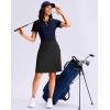imageG Gradual Womens 20 Knee Length Golf Skirt Skort 4 Side Pockets Stretch High Waisted Tummy Control Skirt with ShortBlack