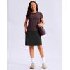 imageG Gradual Womens 20 Knee Length Golf Skirt Skort 4 Side Pockets Stretch High Waisted Tummy Control Skirt with ShortBlack