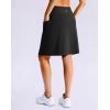 imageG Gradual Womens 20 Knee Length Golf Skirt Skort 4 Side Pockets Stretch High Waisted Tummy Control Skirt with ShortBlack