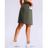 imageG Gradual Womens 20 Knee Length Golf Skirt Skort 4 Side Pockets Stretch High Waisted Tummy Control Skirt with ShortGrey Sage