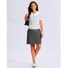 imageG Gradual Womens 20 Knee Length Golf Skirt Skort 4 Side Pockets Stretch High Waisted Tummy Control Skirt with ShortHeather Dull Grey