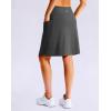 imageG Gradual Womens 20 Knee Length Golf Skirt Skort 4 Side Pockets Stretch High Waisted Tummy Control Skirt with ShortHeather Dull Grey