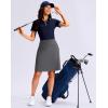 imageG Gradual Womens 20 Knee Length Golf Skirt Skort 4 Side Pockets Stretch High Waisted Tummy Control Skirt with ShortIron Grey