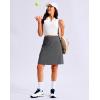 imageG Gradual Womens 20 Knee Length Golf Skirt Skort 4 Side Pockets Stretch High Waisted Tummy Control Skirt with ShortIron Grey