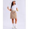 imageG Gradual Womens 20 Knee Length Golf Skirt Skort 4 Side Pockets Stretch High Waisted Tummy Control Skirt with ShortKhaki