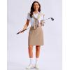 imageG Gradual Womens 20 Knee Length Golf Skirt Skort 4 Side Pockets Stretch High Waisted Tummy Control Skirt with ShortKhaki
