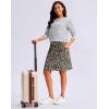imageG Gradual Womens 20 Knee Length Golf Skirt Skort 4 Side Pockets Stretch High Waisted Tummy Control Skirt with ShortLeopard