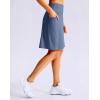 imageG Gradual Womens 20 Knee Length Golf Skirt Skort 4 Side Pockets Stretch High Waisted Tummy Control Skirt with ShortLight Grey Blue