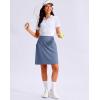 imageG Gradual Womens 20 Knee Length Golf Skirt Skort 4 Side Pockets Stretch High Waisted Tummy Control Skirt with ShortLight Grey Blue