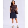 imageG Gradual Womens 20 Knee Length Golf Skirt Skort 4 Side Pockets Stretch High Waisted Tummy Control Skirt with ShortNavy