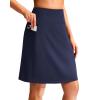 imageG Gradual Womens 20 Knee Length Golf Skirt Skort 4 Side Pockets Stretch High Waisted Tummy Control Skirt with ShortNavy