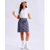 imageG Gradual Womens 20 Knee Length Golf Skirt Skort 4 Side Pockets Stretch High Waisted Tummy Control Skirt with ShortNavy Circle